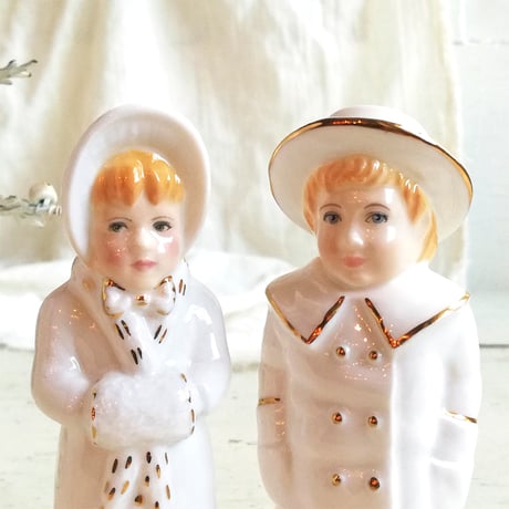 ROYAL WORCESTER　ロイヤル・ウースター　キャンドルスナッファー　Boy＆Girl