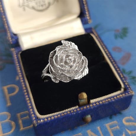 スターリングシルバー　Rose　薔薇　リング　1978年