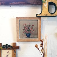 薔薇の油彩画　1948年　フランスヴィンテージ　オイルペイント