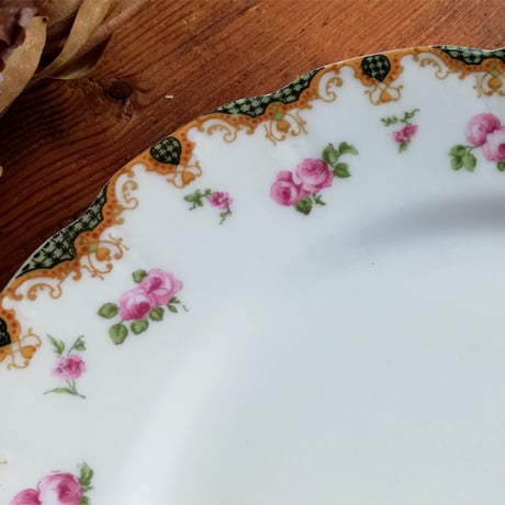 LIMOGES　JBT＆CIE　リモージュ　薔薇柄　デイナープレート