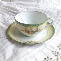 オールドノリタケ　NORITAKE　 ハンドペイント　カップ＆ソーサー