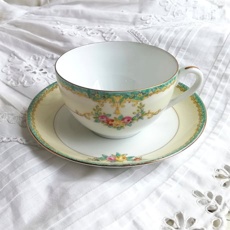 オールドノリタケ　NORITAKE　 ハンドペイント　カップ＆ソーサー