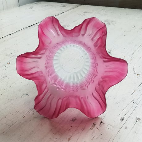 フロストガラス　クランベリーピンク　ペンダントランプ　シェード