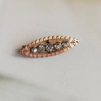 ヴィクトリアン　ゴールドプレート　スモール　マーキスブローチ