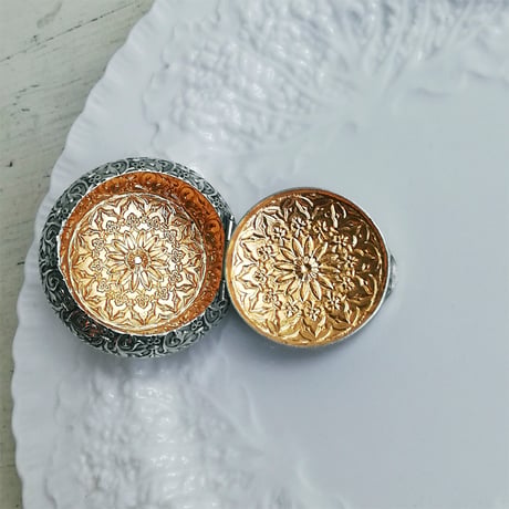 シルバープレート　ジャンヌ・ダルク　ロザリオケース