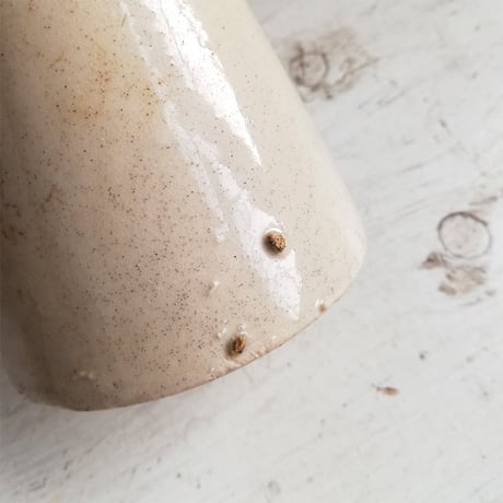 ツートンカラー　クリーム　ポット