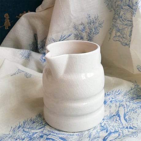 H.A.Wain and son Ltd / Melba Ware　バンデッド　ホワイト　ジャグ