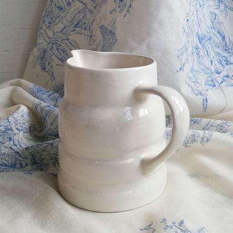 H.A.Wain and son Ltd / Melba Ware　バンデッド　ホワイト　ジャグ