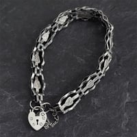 スターリングシルバー　パドロック　ブレスレット
