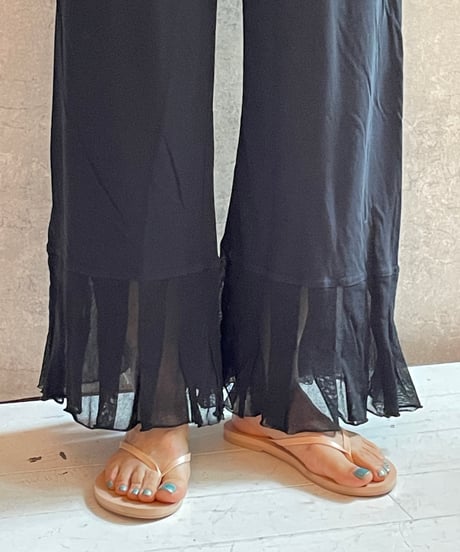 OUVERT（ウーヴェル）　2610803. cottonチュールパンツ BLACK