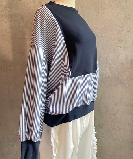 made in Japan   FABRIQUE en planète terre 262−103　異素材プルオーバーシャツ