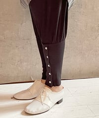 Gauze#　ガーゼ G1165　コットンカシミア ジョッパーパンツ　ブラック