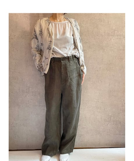 Gauze#  G1206 Florence ROBE - reversible -[LIGHT GRAY-GREIGE]