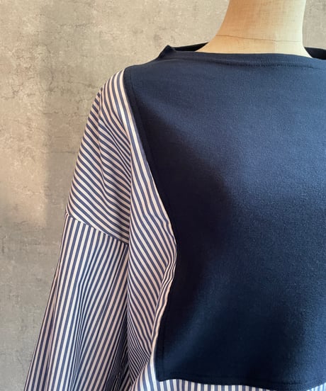 made in Japan   FABRIQUE en planète terre 262−103　異素材プルオーバーシャツ