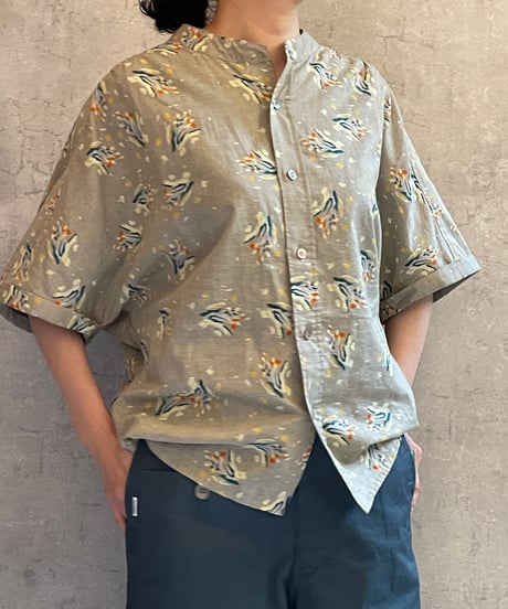 DS-0371　プリントカフスシャツ　BEIGE
