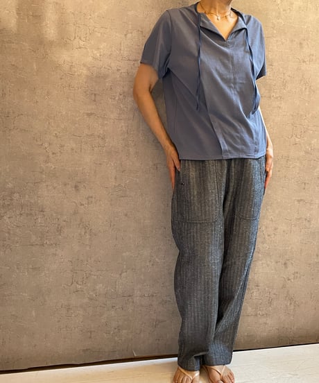 TP-0471　ラスティックパンツ　NAVY HERRINGBONE