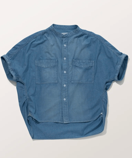 DS-0271　シャンブレーカフスシャツ　BLUE