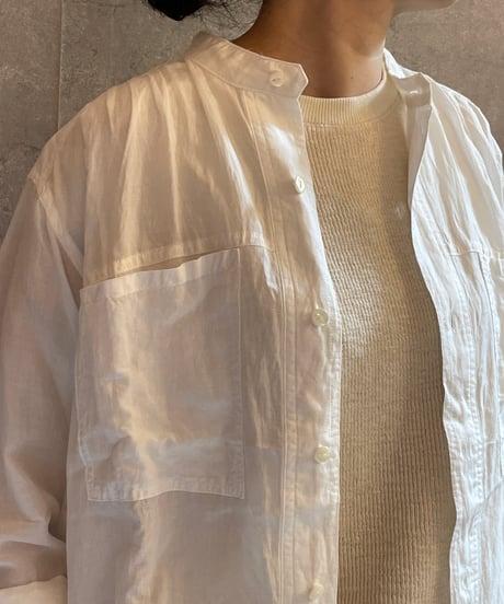 DS-0171　ラミーローンシャツ　WHITE