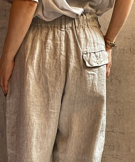 made in japan　Hands of creation  1630324 40/-L綾織り墨染め・オーバーダイワークパンツ　WHITE GREY