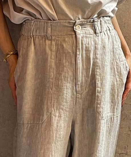 made in japan　Hands of creation  1630324 40/-L綾織り墨染め・オーバーダイワークパンツ　WHITE GREY