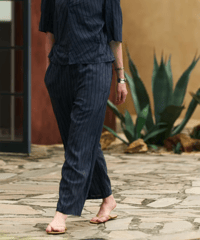 DP-0771　ストライプバレルパンツ　NAVY STRIPE