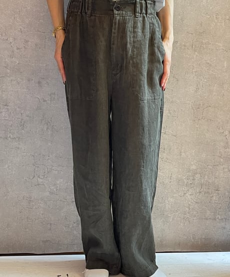 made in japan　Hands of creation  1630324 40/-L綾織り墨染め・オーバーダイワークパンツ　MOCA