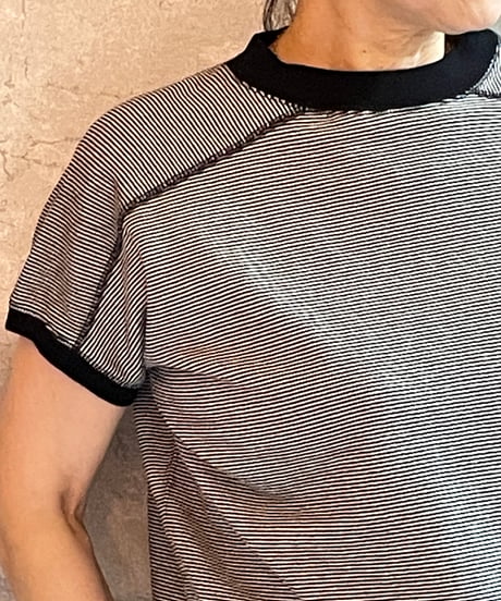 made in japan　Hands of creation  1620824　ラフィスウェーデンカノコ盲縞フレンチTEE
