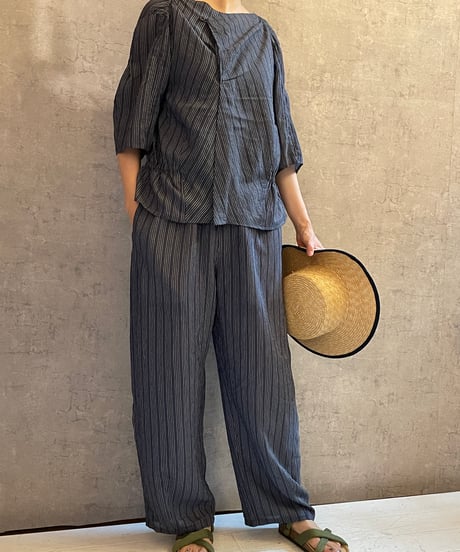 DS-0771　シャーリングシャツ　NAVY STRIPE