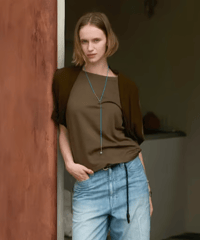 DC-0471　ショールパフTEE　KHAKI