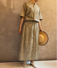 DB-0371　フラワープリントスカート　BEIGE