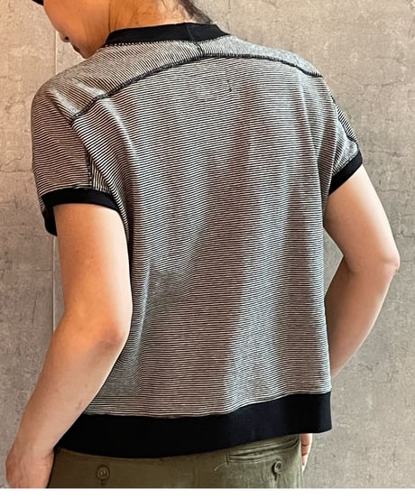 made in japan　Hands of creation  1620824　ラフィスウェーデンカノコ盲縞フレンチTEE