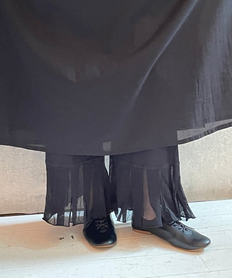 OUVERT（ウーヴェル）　2610803. cottonチュールパンツ BLACK