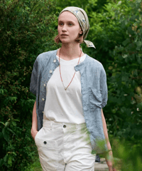 DC-0871　Vネックスリーブレストップ　WHITE