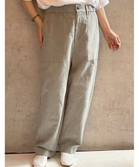 Hands of creation  1610302  綿麻リバーシブルカルゼファナージュワークパンツ　grey
