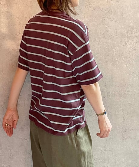 made in Japan　LABORATORY　LA468 Laboratory ラボレイトリー レトロボーダーTEE