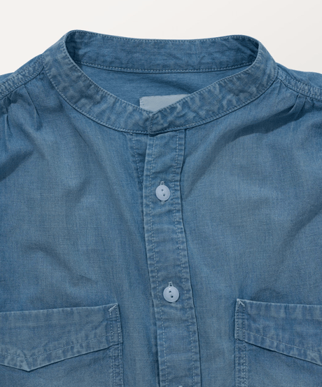 DS-0271　シャンブレーカフスシャツ　BLUE