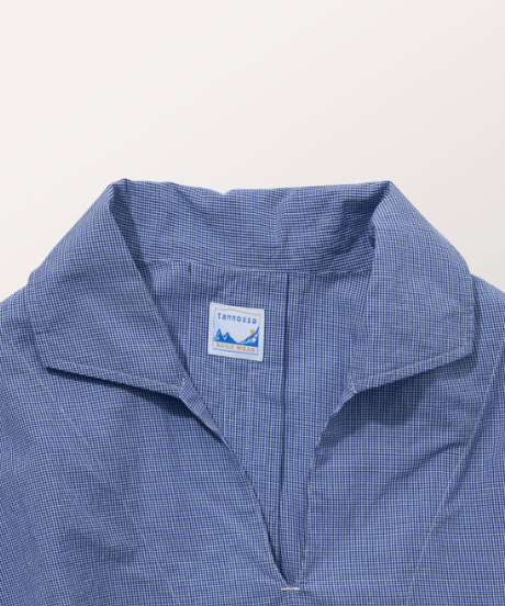 TS-0171　スキッパーシャツ　NAVY GINGHAM