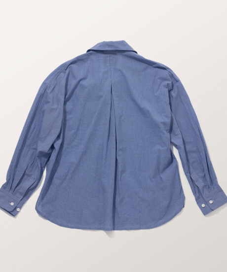 TS-0171　スキッパーシャツ　NAVY GINGHAM