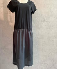 In trace(イントレース）8A010　半袖インナーOP　ブラック×ブラック