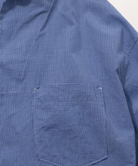 TS-0171　スキッパーシャツ　NAVY GINGHAM