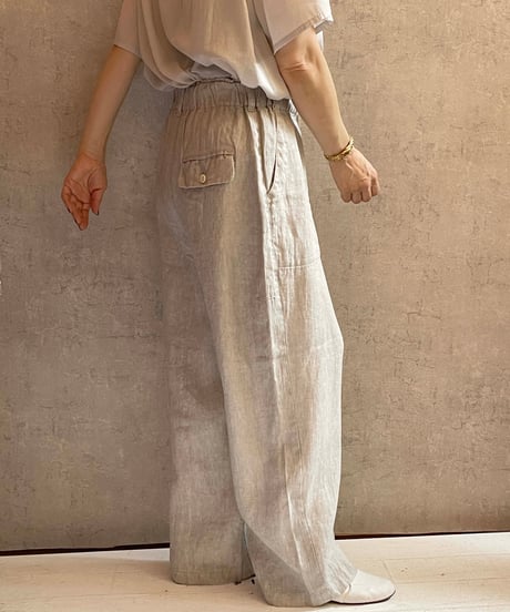 made in japan　Hands of creation  1630324 40/-L綾織り墨染め・オーバーダイワークパンツ　WHITE GREY