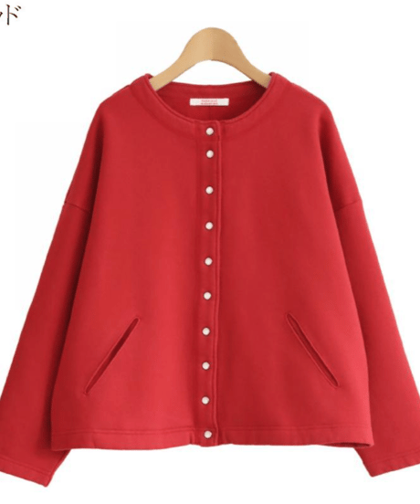 made in Japan   FABRIQUE en planète terre  262-104  oversize snap cardigan　GREEN