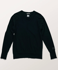 DC-0171　VネックロングスリーブTEE　BLACK