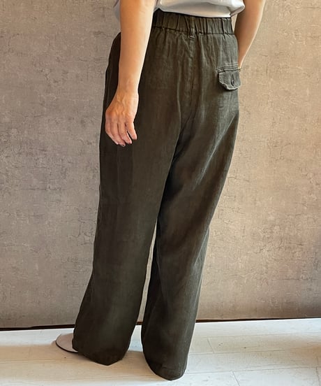 made in japan　Hands of creation  1630324 40/-L綾織り墨染め・オーバーダイワークパンツ　MOCA