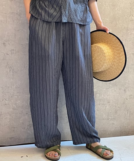 DP-0771　ストライプバレルパンツ　NAVY STRIPE