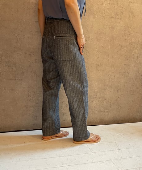 TP-0471　ラスティックパンツ　NAVY HERRINGBONE