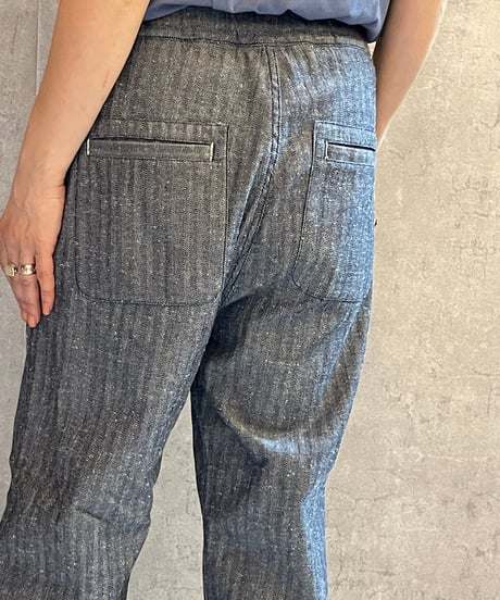 TP-0471　ラスティックパンツ　NAVY HERRINGBONE