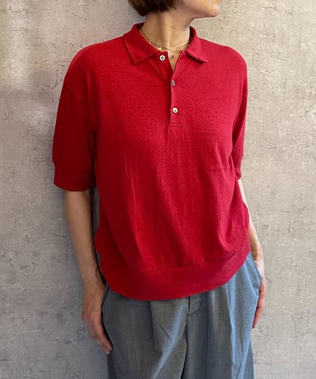 TC-0171　ラフィージャージポロ　RED