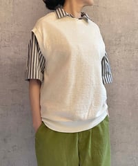 TC-0271　リブジャージベスト　IVORY