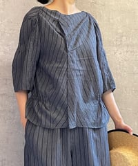 DS-0771　シャーリングシャツ　NAVY STRIPE